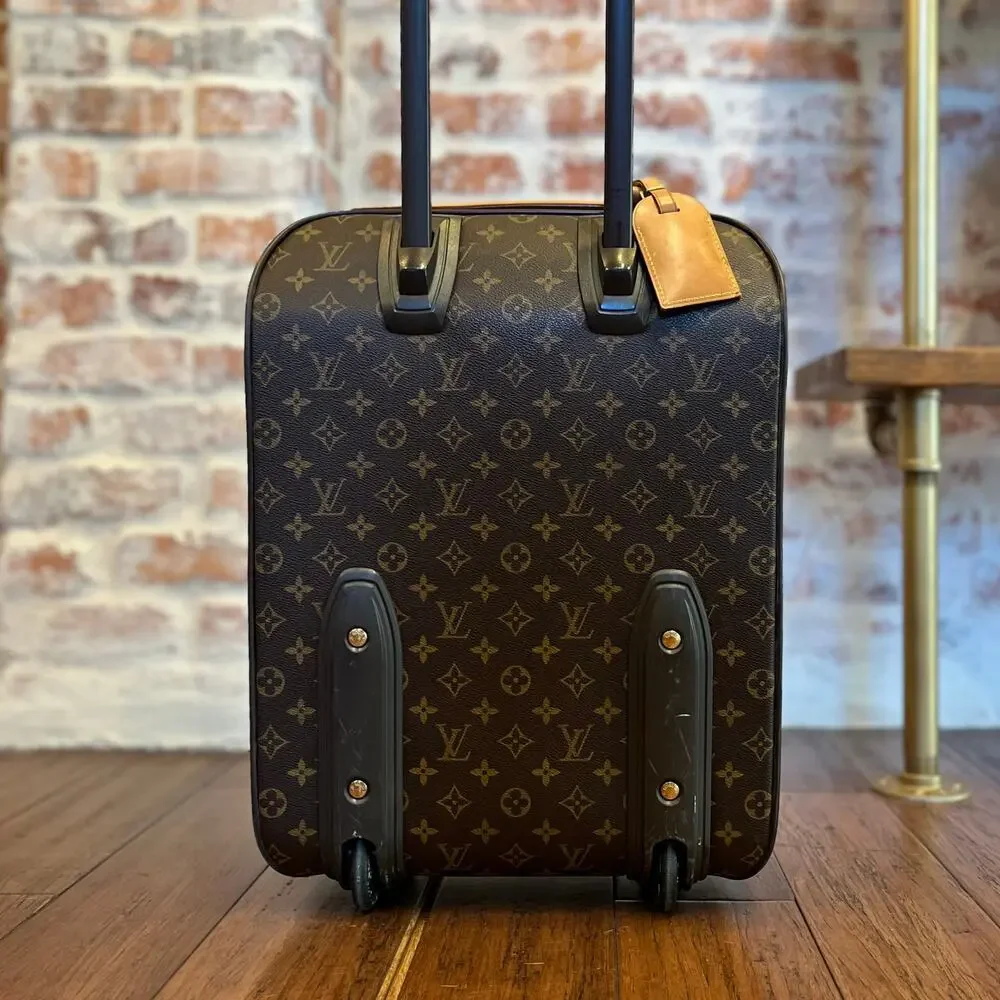 LOUIS VUITTON Pégase 45 Brown Monogram Canvas Rolling Luggage